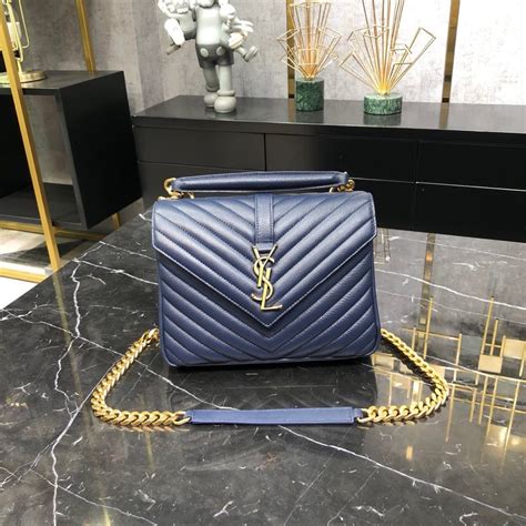 blue ysl bag gold chain|ysl shoulder bag price.